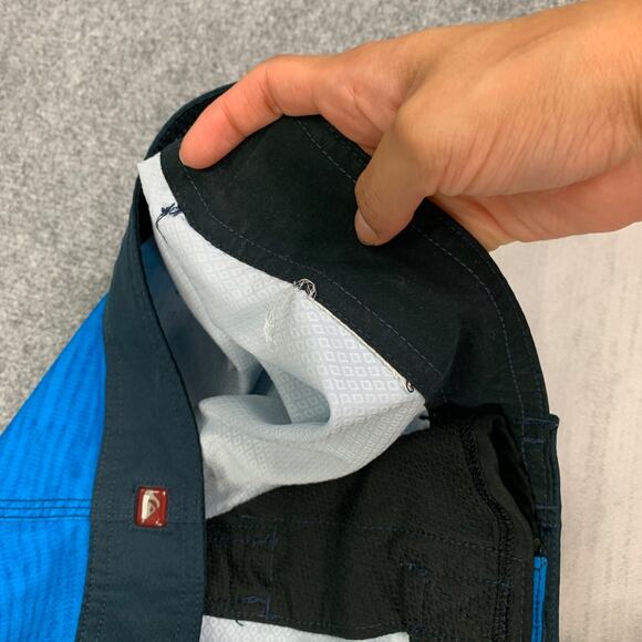 Quiksilver Board Shorts Mens 36 Drawstring Striped Pockets Beach Swim Surfing - Picture 5 of 10